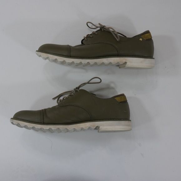 adidas SLVR Brogue Green Leather Oxford Shoes main image 8